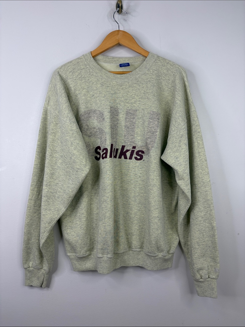 Vintage 90s Sweatshirt Mens XL Gray Fleece SIU Salukis University of Illinois